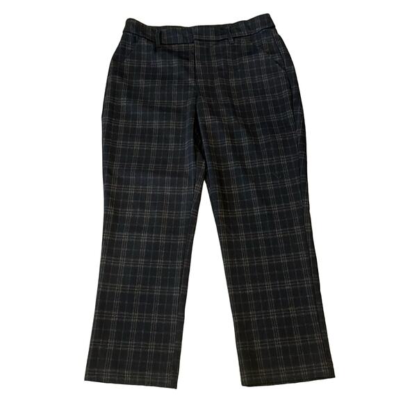 Wit & Wisdom 'ab'solution Plaid Mid Rise Crop Pant Size 10 - Picture 2 of 8